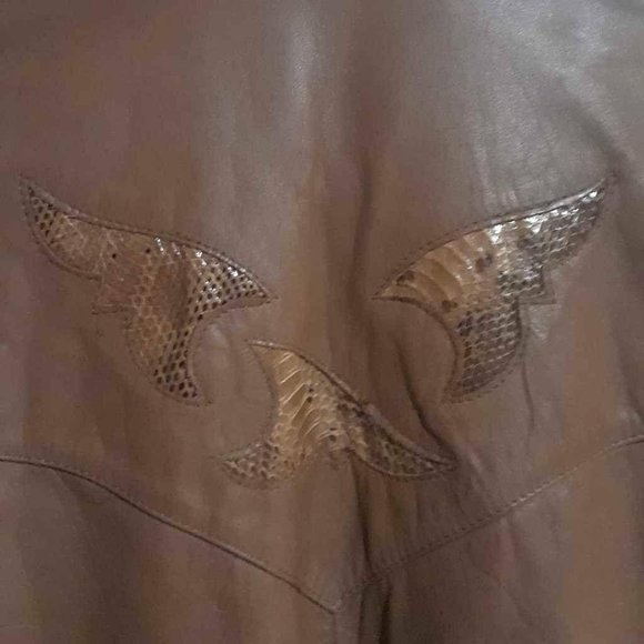 Pioneer Wear Mens Jacket Brown Cow Leather Water S - Picture 3 of 8